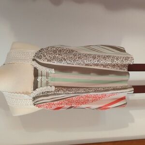 CAbi Red and Green Asymmetrical Sleeveless Blouse